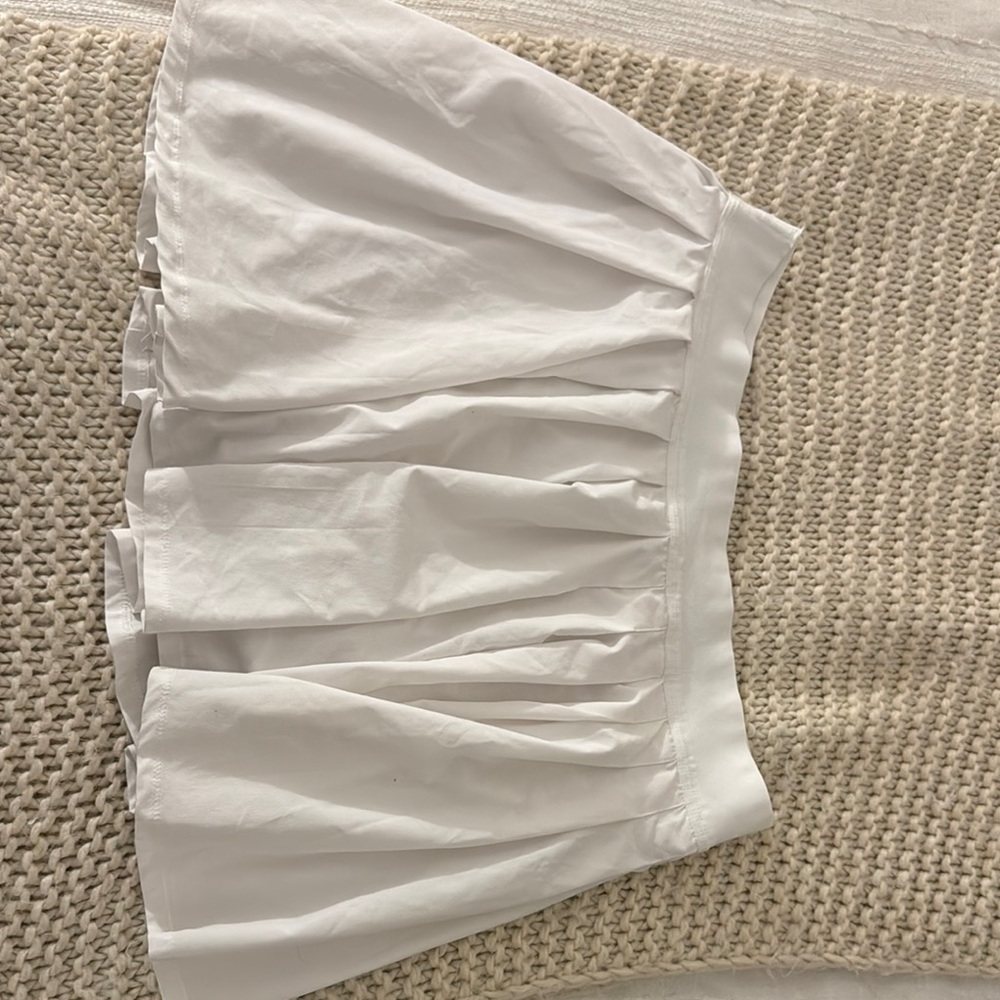 White Pleated Skirt